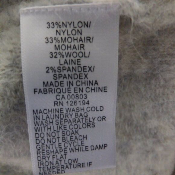 Jana Womens Wool Mohair Sweater Crewneck Ribbed Gray Size Small - Picture 4 of 6